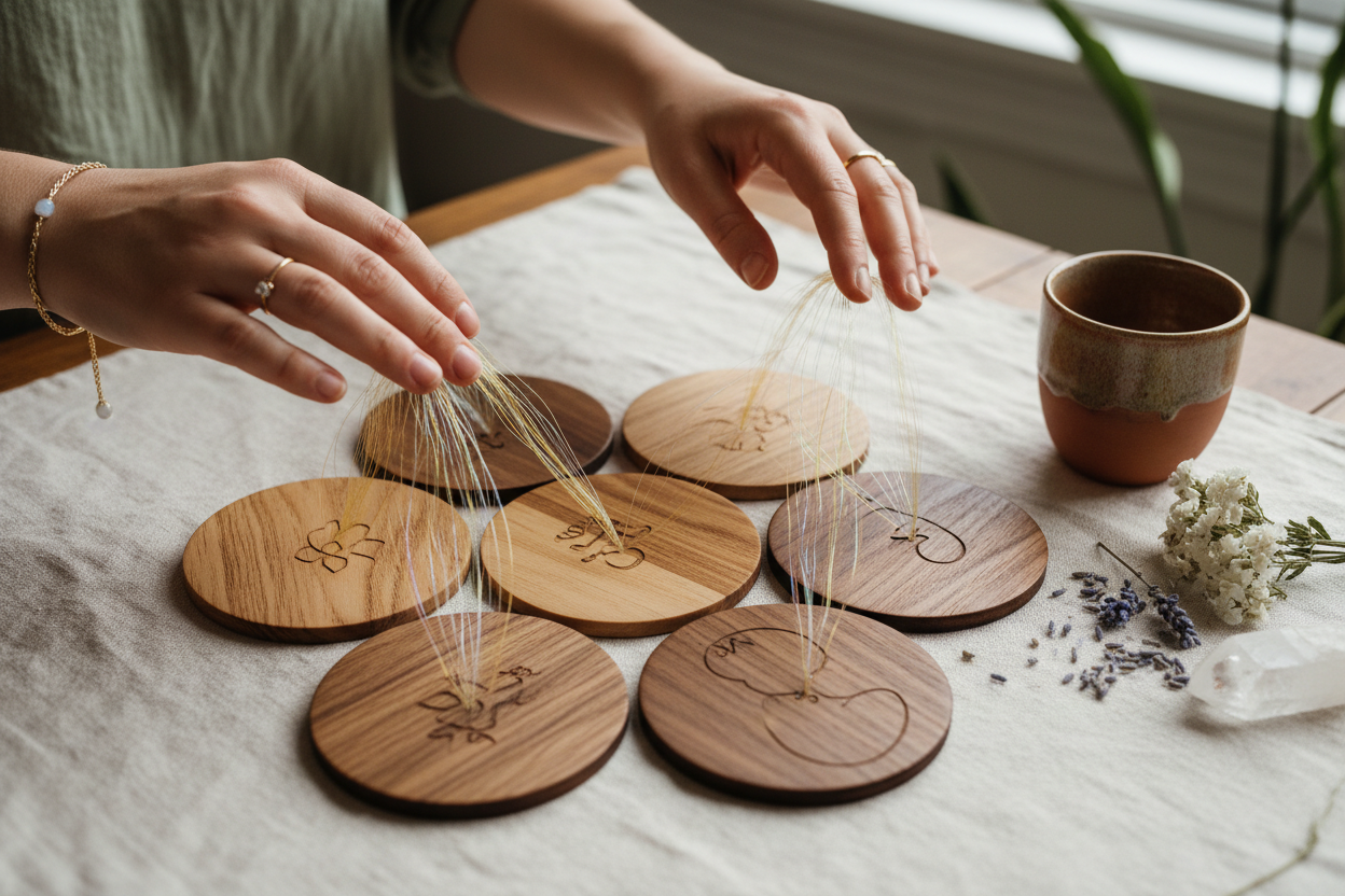ja wird immer besser. Aber die Karten sollten nicht aussehen wie Glasuntersetzer, sondern aus gutem Holz sein, die Szene sieht sonst schon gut aus.